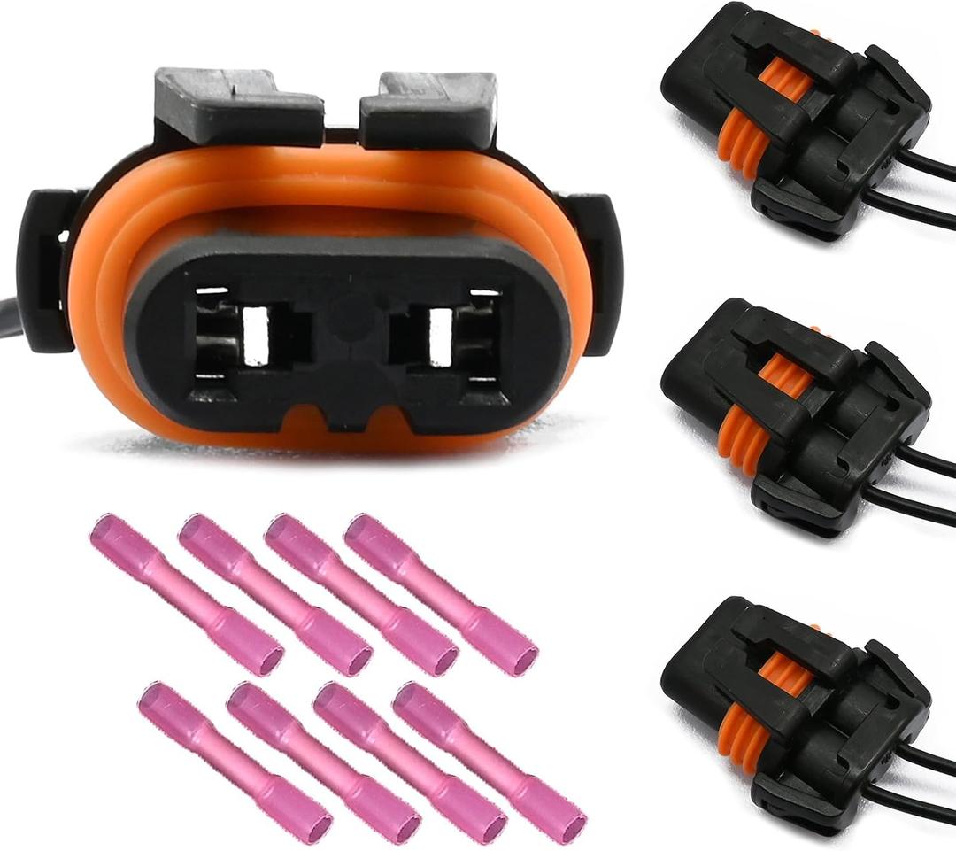Pack of 4 PTA1015, S-524, S524, 6S1047 Low Beam Halogen Headlight Bulbs Headlamp Connector Fit for Honda Accord 1992-2012 Sedan Halogen Headlight Bulbs, 9005/Hb3 High Beam 9006/Hb4