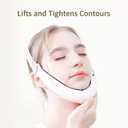 Double Chin and V-Shaped Face Device with 6 Modes & 12 Adjustable Intensities - Intelligent Electric V-Line Lifting Machine for Women(White)