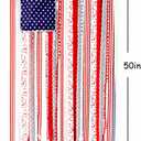 4th of July Decorations 4 x 2.3 FT Vintage Rag American Flag Banner Hanging Fourth of July Banner Patriotic Independence Day Accessories for 250th Anniversary Celebration Indoor Outdoor Decoration
