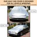 AiWi Space Waterproof & All-Season Half Car Cover, Full Coverage Protection for Windshields & Windows, Car Cover for Snow,Ice,Rain,Shading, (XL Size) for Compact SUV/Pickup(P-cab).