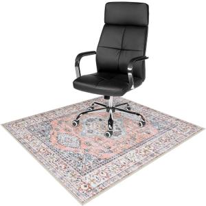 Anidaroel 36"x48" Chair Mat for Hardwood Floor/Tile Floor, Desk Chair Mat for Home Office, Under Desk Rug for Rolling Chair, Anti-Slip Office Rugs for Rolling Chairs, Large Floor Protector Rug (Terracotta)