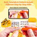PADONISE Crochet Kit for Beginners, Bee Knitting Set, Crafts for Adults Kids Teen, Beginner Crochet Kit with Step-by-Step Video Tutorials, Valentine Gift for Girls 8-12 Women Mom