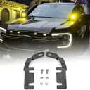Ditch Light Brackets Hood Hinges Mount Bracket Kit LED Pod Light Work Light Compatible with Ford Ranger 2018 2019 2020 2021 2022