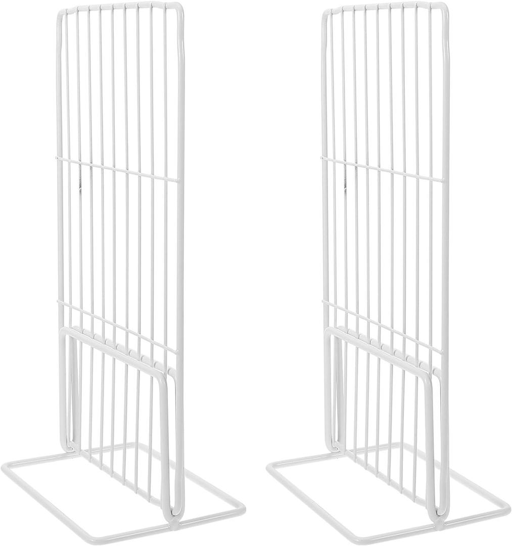 Kichvoe 2Pcs Adjustable Freezer Divider, Expandable Wire Shelf Organizer for Chest Freezer, Refrigerator, Supermarket - Width Can Be Extended to 11"-13/Height 11", White