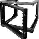 Tecmojo 6U Wall Mount Server Rack, Open Frame Network Rack for 19" Computer/AV/Data/IT/Media Equipment, 18" Depth, 16" Apart Mounting Holes, Swing Gate, Square and Tapped Holes