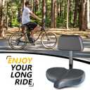 YLG Oversized Bike Seat with Backrest Comfort Wide Bicycle Saddle Replacement for Tricycle, Electric, Commuter, Stationary Bikes, Soft Thick Foam Padded Cushion, Adjustable, Waterproof