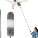 Dusters for Cleaning,Feather Duster with Extension Pole,Ceiling Fan Cleaner Duster,Long Duster Extended Handle,Blind Cleaner Dusting