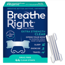 Breathe Right Nasal Strips, Extra Strength Clear Nose Strips, DrugFree Nasal Congestion Relief for Better Breathing, Help Relieve Snoring, Caused by Colds & Allergies, Deviated Septum, 44ct