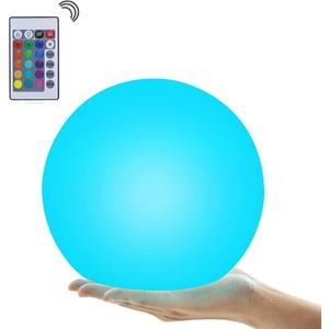 Waterproof 4-Inch LED Floating Pool Lights, Rechargeable Orb Night Light for Kids, 16 RGBW Colors Light Up Ball, Hot Tub Lights, Pool Accessories, Remote Control (1Pack)