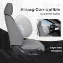 Coverado Seat Covers, Car Front Seat Covers with Backrest, Nappa Leather Car Seat Protectors,Waterproof &Breathable,Anti-Slip Automotive Seat Cushion, Universal Fit for Most Vehicles