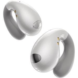 Ultra Open Ear Earbuds - Ergonomic Clip-On Earbuds, Small Bone Conduction Over-The-Ear Headphones with Waterproof Design, Perfect Running Headphones for Sports and Fitness, Pearl White