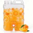 5 Gallon Drink Dispenser, Large Beverage Dispenser with Upgraded Leak Proof Spout, Juice Dispenser with Handle for Juice Lemonade Iced Tea, Cold Drink Dispenser for Party Outdoor Restaurants Hotels