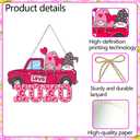 2 x 3Pcs Valentine's Day Front Door Hanger Decor Love Romantic Special Night Galentines Party Paper Signs Banners for Engagement Wedding Anniversary Door Porch Wall Hanging Decorations