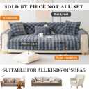 Faux Fur Sofa Cover, Rabbit Plush Couch Cover, Non-Slip Couch Covers Washable, Cosy Plush Sofa Slipcover, Furniture Protector for Armrest and Backrest (1pc/ Dark Grey /28"x28")