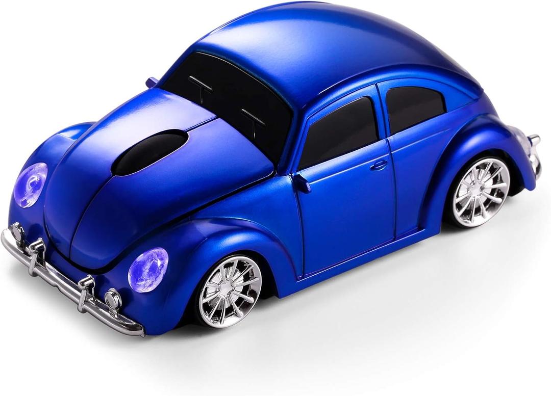 Certified Wireless Mouse Compatible with iOS Windows Android - Works with Computer, Laptop, Tablet, Mobile Phone - Universal Bluetooth/USB Receiver Connectivity (VW01-PB, Pastel Blue)