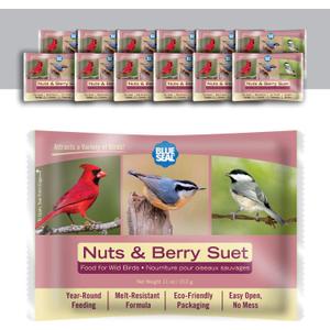 Blue Seal Nuts & Berry Suet Cake | No Mess Wild Bird Suet | 11 oz (12 Pack)