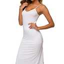 LB LIFEBEST Women's Full Slips Cami Long Spaghetti Strap Under Dress 1XL