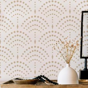 STENCILOGY / KARASU - 23.6" x 39.4" XL Wall Stencil, Vintage Sashiko Stencil, Large Allover Wall Stencils for Painting, Large Ethnic Geometric Wall Stencil