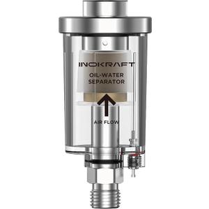 InoKraft Oil-Water Separator, 1/4" NPT, 90 PSI, Air-Compressor and Air-Tool Accessory, Good Tightness