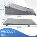 Adjustable Height Leg Elevation Pillows for After Surgery Foam Knee Surgery Pillow with Handles and Velvet Cover Foot Wedge Pillow for Legs Swelling and Blood Circulation