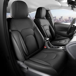 FREESOO Car Seat Covers Front Seats 2PCs,Waterproof Automotive Seat Covers, Leather Cars Interior Covers, Seats Protection Universal fit Babies & Adult (Black)