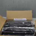 Simple Trending Clothing Clothes Rack Double Rods with Wheels, Rolling Metal Garment Rack for Hanging, Black