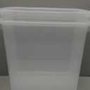 IRIS USA Dog Food Storage Container, 2 Pack, Up to 30 lbs Each, Airtight Seal for Freshness, Wheels for Rolling, Easy One Hand Opening, Made in USA, BPA Free, Clear/Black