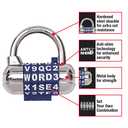 Master Lock 1534D Locker Lock Set Your Own Word Combination Padlock, 1 Pack, Assorted Colors