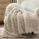 Bedsure Sherpa Throw Blanket for Couch - Super Soft, Comfort Cozy Fleece Thick Warm Blanket for Women, GentleSoft Plush & Fluffy Spring Throw Gift for Women, Room Decor, Beige, 50x60 Inches