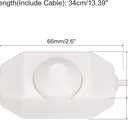 MECCANIXITY LED Strip Dimmer Switch 5V DC USB Female to Male Extension Cord with Rotary Switch Controller for LED Strips Lights, White Pack of 3