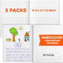 Henoyso 3 Pcs 120 Pages Hardcover Primary Composition Notebook K-2 Draw and Write Primary Journal for Kindergarten 1st 2nd Grade Kids to Write Story Handwriting Practice, 9 3/4 x 7 1/2 Inch