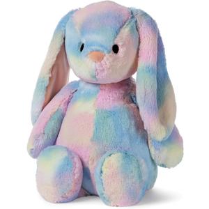 GUND Thistle Rabbit, Easter Bunny Stuffed Animal, Easter Decorations, Plush Toy for Ages 1 and Up, Rainbow, 15"