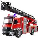 lonfypeng Fire Truck Toys, Toddler Toys for Ages 3+, Fire Truck with Ladder Toys for Boys Girls, Lights & Realistic Sounds, Fire Trucks with Water Spray for Boys 3-8 Years Christmas Birthday Gift