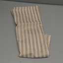 jinchan Striped Linen Kitchen Curtains 20 Inches Length Tier Curtains Farmhouse Modern Cafe Style Small Window Treatments Airy Light Filtering Rod Pocket for Living Room Bathroom 2 Panels Tan