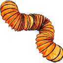 14"25FT PVC Flexible Duct Hose, Flame Retardant HVAC Ducting with Adjustable Rope, D Hook & Steel Support for Ventilation, Exhaust, Drying, and Cooling Applications
