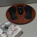 EMS Foot Massager for Neuropathy, Newly Red Light Therapy Foot Stimulator for Neuropathy Feet Nerve Electric NMES Feet Massager for Circulation and Pain Relief with 4 TENS Unit Muscle Stimulator Pads (Wood)