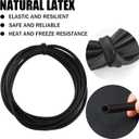 Frienda 100 ft Latex Rubber Tubing 3/8 Inch Od 1/4 Inch ID Surgical Slingshot Bands Rubber Medical Sling Band Fitness Hose Tubing(Black)