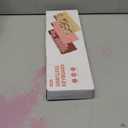 Wireless Keyboard, Round Keycaps, Retro Typewriter Keyboard with Detachable Wrist Rest, Sleep Mode, Foldable Legs, 2.4GHz Full-Size Cordless Computer Keyboard for Windows/PC/Laptop (Pale Pink Colors)