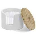 Coffee Filter Holder, Storage Container with Lid, Holders for Counter, Basket for Coffee Station Organizer, 8-12 Cup and Wood Coffee Pod Holder