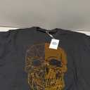 HZCX FASHION Mens Rhinestone Skull Graphic Shirt Round Collar Short Sleeve Tees XXL