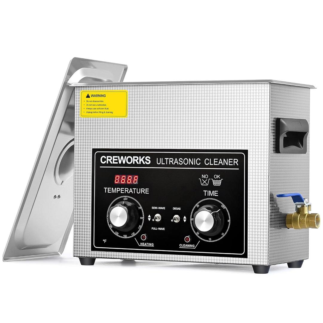 6L Lab Ultrasonic Cleaners with Degas/Gentle Modes Stainless, 180W