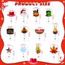 12 Pcs 4th of July Badge Reels Rabbit Retractable Holiday Nurse Badge Clip Reels Holder Felt with Clip for Teachers Doctor Employees Volunteers Xmas Decor(Multi Style)