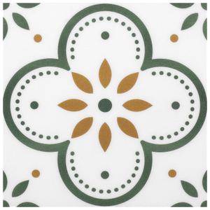 Peel & Stick Floor Tiles Self Adhesive Vinyl Flooring for Kitchen Bathroom Laundry Room Pet House Fireplace 20 Sheets 8"x8" Removable Floor Stickers Home Decor DIY (Green)