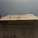 Counter Height Bar Stools Set of 2, 24 Inch Barstools for Kitchen Island Counter, Bonded Leather Kitchen Stools with Thick Saddle Seats & Heavy Duty Metal Base, Easy Assembly, Brown/Black