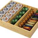 MinBoo Bamboo K Cup Holder for Drawer or Countertop Coffee Pod Holder 25-36 K Cup Pod Storage Tea Bag Organizer Storage for Coffee Station Home Office and Kitchen (Bamboo)