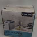 EUHOMY Nugget Ice Maker Countertop, Ready in 8 Mins, 35lbs/24H, Self-Cleaning, Portable Ice Makers Machine with Ice Scoop & Basket, Sonic Ice Maker with Chewable Pellet Ice for Home/Party/RV/Camping (Silver)