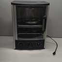 Nutrichef Vertical Countertop Oven with Rotisserie, Bake, Broil, & Kebab Rack Functions - Adjustable Settings - 2 Shelves - 1500W - Thanksgiving Turkey - Includes Grill, Kebab skewer racks & bake pan (Matte Black)