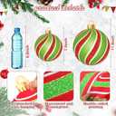 Wonderjune 15 Pieces Large Christmas Ball Yard Decors Include 5 Pcs 11.8 Inch Outdoor Christmas Hanging Ornament 10 Pcs 7.9 Inch Plastic Xmas Ball Ornaments for Lawn Tree Home Decors (Polka Dot)