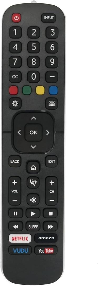 EN2A27 Remote Control for Hisense TV Remote, Used in The Living Room or Room, No Programming or Pairing Needed, Replacement tv Remote Compatible Models 55H6B 32H5C 40H5C 40K368AW 43CU6100 43H5C 43H6C