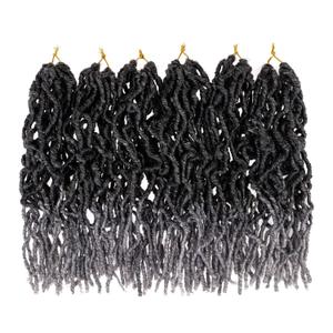 Leeven Ombre Grey Soft Locs Crochet Hair 12 Inch 6 Packs Pre looped Faux Locs Dreadlocks Synthetic Crochet Locs Crochet Hair for Black Women Tgrey#